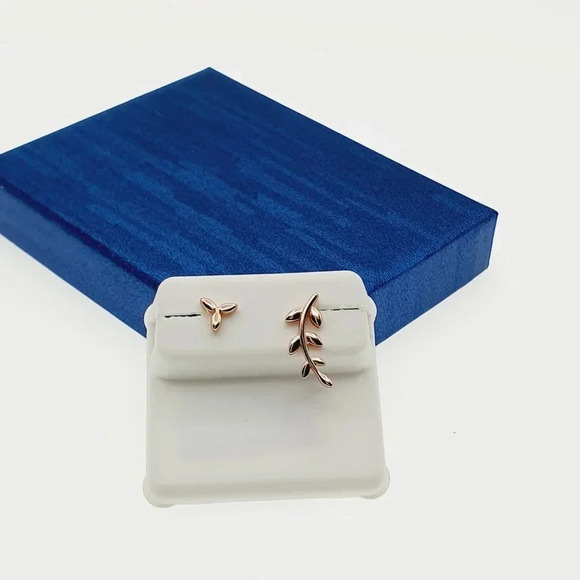 "14K Rose Gold Plated 925 Sterling Silver Earrings for Women/Girls, US44015 - Picture 2 of 11